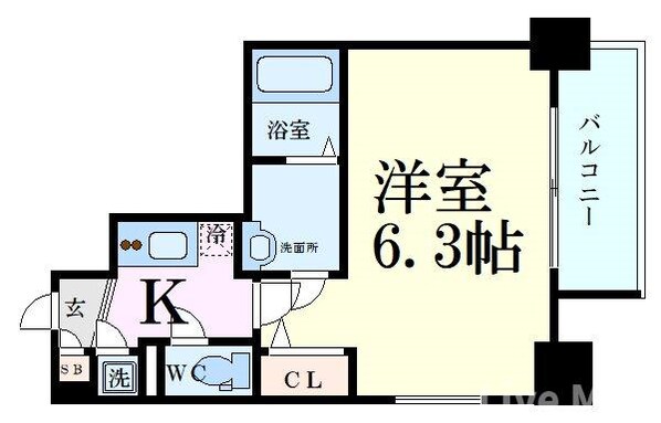 エスリード松屋町グレイスの物件間取画像